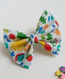 All Cute Things Floral Printed Bow Hair Clip - Multicolour
