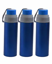 Pix Stainless Steel Water Bottle Blue Pack of 3 - 900 ml Each