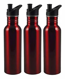 Pix Stainless Steel Insulated Water Bottle Red Pack of 3 - 750 ml Each