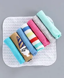 Zoe Cotton Terry Wash Cloth Pack of 8 - Multicolor (Print May Vary)