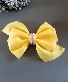Angel Creations Bow Hair Clip - Yellow