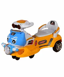 Cosmo Kitty Design Swing Car with Lights and Music - Blue Golden
