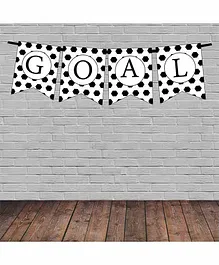 Funcart Soccer Theme Goal Banner - Black White