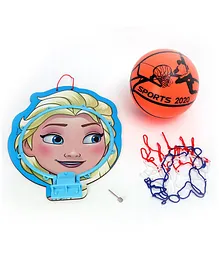 Disney Frozen Elsa Printed Basket Ball Set - Orange