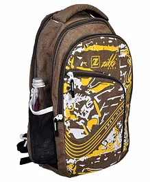 Zikki Bags School Backpack Brown- 16 Inches