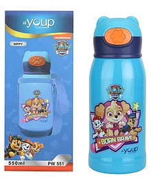 Youp Paw Patrol Sipper Water Bottle with Zip Cover Blue - 550 ml