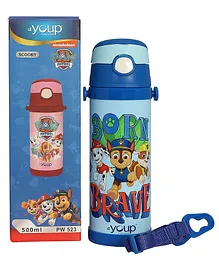 Youp Stainless Steel Blue Color Paw Patrol Kids Insulated Double Wall Sipper  Bottle Scooby - 500 ml