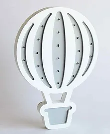 The Tiny Trove Wooden Hot Air Balloon Light - Grey