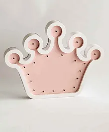 The Tiny Trove Wood & Acrylic Crown Light - Light Pink