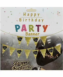 Fiddlerz Birthday Party Banner Golden - Length 400 cm