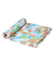 Wonder Wee 100% Cotton Muslin Printed Swaddle Wrapper - Mulicolor