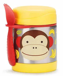 Skip Hop Stainless Steel Insulated Lunch Box Monkey Print - Yellow