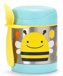 Skip Hop Stainless Steel Insulated Lunch Box Honey Bee Print - Blue