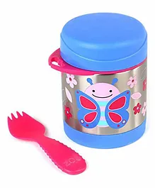 Skip Hop Stainless Steel Insulated Lunch Box Butterfly Print - Blue