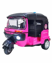 FunBlast Bump & Go Toy Auto Rickshaw with Flashing Lights - Pink
