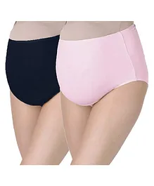 Morph Pack Of 2 Maternity Panties - Navy Blue & Light Pink