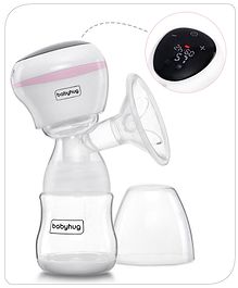 Babyhug Electric Breast Pump - White Pink