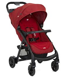 Joie Stroller with 5 Point Safety Harness and Storage Basket - Maroon