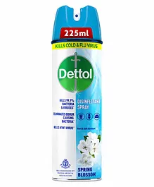 Dettol Disinfectant Sanitizer Spray Bottle | Kills 99.9% Germs & Viruses | Germ Kill on Hard and Soft Surfaces Spring Blossom - 225 ml