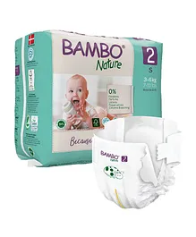 Bambo Nature Eco Friendly Small Size Tape Diapers with Wetness Indicator - 30 Pieces