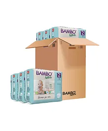 Bambo Nature Eco Friendly Tape Diapers with Wetness Indicator Small Size Pack of 6 - 180 Pieces
