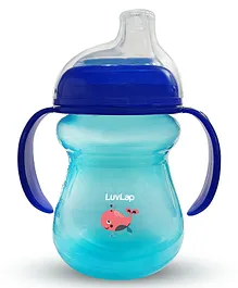 LuvLap LuvLap Mobby Little Spout Sipper with Twin Handle Blue - 240 ml