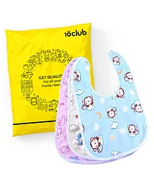 10Club Baby Fastdry Bibs (Pack of 3)  Feeding Bibs with Snap Button Closure