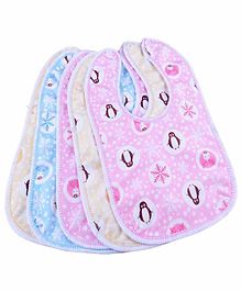 My NewBorn Fast Drying Premium Cotton Bibs Pack of 5 - Multicolour 