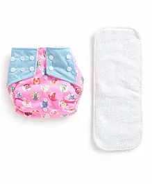 Polka Tots Reusable Cloth Diaper Buy Online Waterproof Adjustable Baby Diaper - Pink & Blue