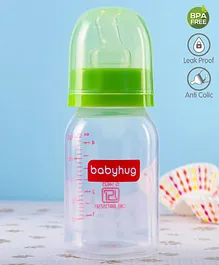 Babyhug Narrow Neck Feeding Bottle Green - 125 ml