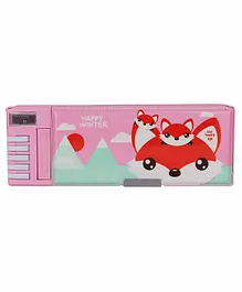 Webby Multifunction Thermometer Button Pencil Box - Pink