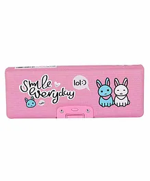 Webby Bunny Printed Pencil Box - Pink