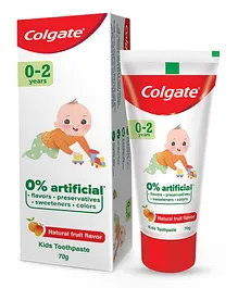 Colgate Toothpaste Tube Natural Fruit Flavour Fluoride Free - 70 mg 