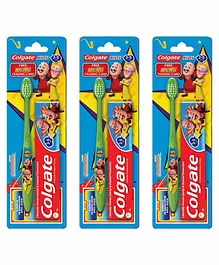 Colgate Kids Motu Patlu Toothpaste Bubble Fruit Flavour with Toothbrush Pack of 3 - 40 gm each (Colour May Vary)