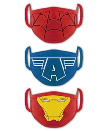 Babyhug 2 to 4 Years Washable & Reusable Knit Face Mask Superheroes - Pack of 3