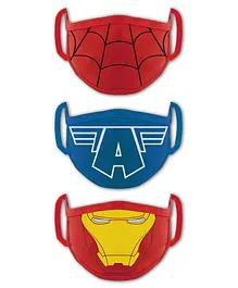Babyhug 2 to 4 Years Washable & Reusable Knit Face Mask Superheroes - Pack of 3