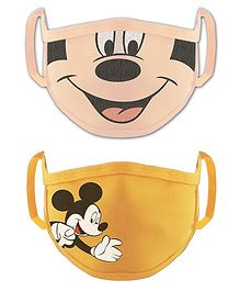 Babyhug 2 to 4 Years Washable & Reusable Knit Face Mask Mickey Mouse - Pack of 2