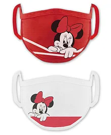 Babyhug 2 to 4 Years Washable & Reusable Knit Face Mask Minnie Mouse - Pack of 2
