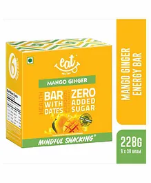 Eat Anytime Mango & Ginger Snack Bars Pack of 6 - 228 grams Total