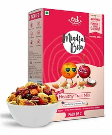 Eat Anytime Healthy Trail Mix with Cranberries & Orange Zest Pack of 2 - 100 grams each