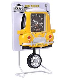 Car Design Pendulum Clock - Yellow