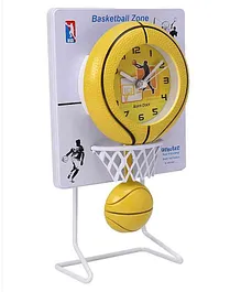 Basketball Design Pendulum Clock - Yellow