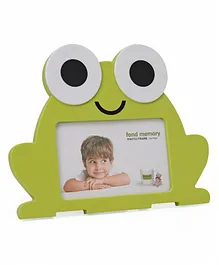 Frog Shaped Wooden Photo Frame - Green