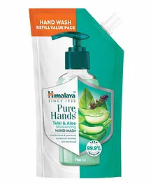 Himalaya Pure Hands Deep Cleansing Tulsi & Aloevera Handwash Refill Pack - 750 ml