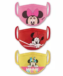 Babyhug 4 to 8 Years Washable & Reusable Knit Face Mask Minnie Mouse - Pack of 3