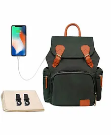 Vismiintrend Diaper Backpack with USB Plug Large Size - Green