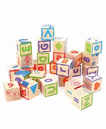 Giggles Wooden Info Cubes Set Multicolor - 26 Pieces