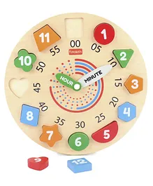 Giggles Wooden Shape Sorter My Clock Toy - Multicolor