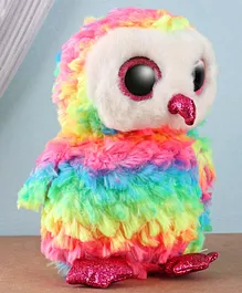 TY Toy OWEN Owl Medium Soft Toy Multicolor - Height 23 cm