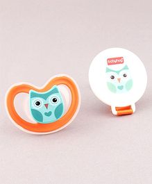 Babyhug Pacifier with Holder - Orange